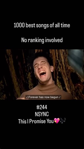 @top.music.list on Instagram: "“This I Promise You” by NSYNC is a heartfelt pop ballad released in 2000 on the album No Strings Attached. The song is a sincere vow of love, loyalty, and emotional support, promising to stay through both good and difficult times. With its gentle melody, soaring chorus, and warm harmonies, the track creates a powerful sense of devotion and reassurance. It remains one of NSYNC’s most emotional and mature songs, beloved for its romantic message and timeless sincerity