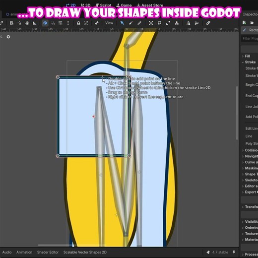 Scalable Vector Shapes 2D - Rigging Rigoberto #gamedev #animation #godot #svg #vector #drawing