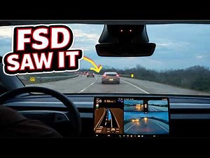 Tesla FSD Saw It — The Car Ahead SMASHED Into Debris