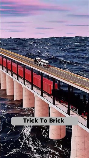 Smart Double-Deck Rail and Road Bridge with Triangular Steel Support