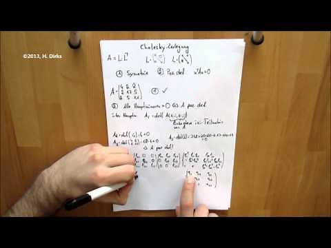 Mathematik - Cholesky-Zerlegung berechnen und Voraussetzungen überprüfen