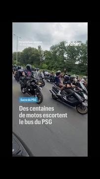 Sacre du PSG : des centaines de motos escortent le bus des joueurs