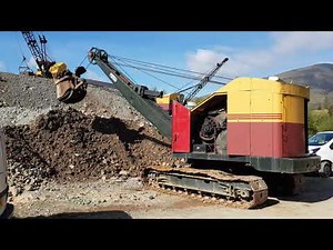RUSTON BUCYRUS 22RB DRAGLINE IN ACTION - THRELKELD QUARRY & MINING MUSEUM