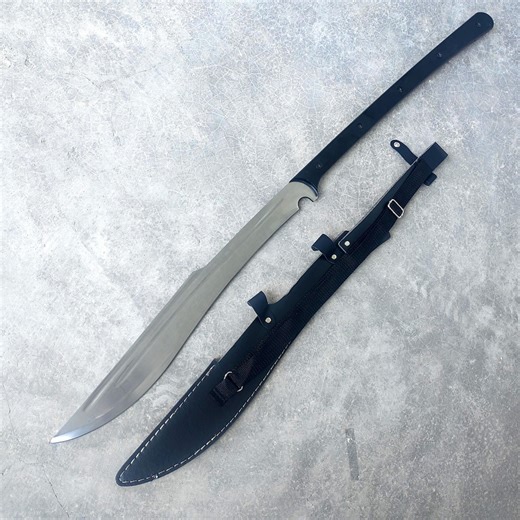 40" Naganata Polearm Sword，bamboo Handle, Leather Belt Sheath,artistic Decorative Item. - Etsy Australia