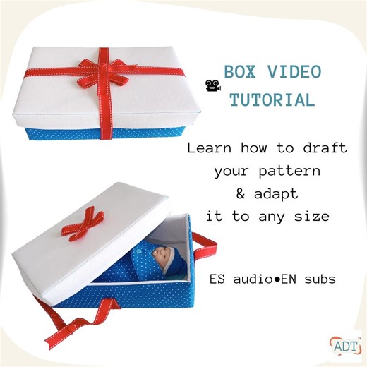 Fabric Box Pattern Video Tutorial. Step by Step Doll Carrier for Articulated Doll. Custom Rectangular Doll Storage Box. - Etsy