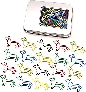 50 Pcs Dachshund Dog Paper Clips – Dachshund Office Supplies, Desk Accessories, Gifts for Dog Lovers
