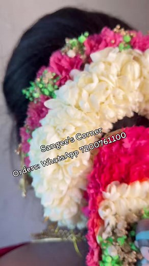 6.9K views · 47 reactions | Boy girl baby shower doll jadai set for Prettiest Mom-to-be Kiruthiga mam. MUA: @karpagam_makeoverartistry Flowers: @sangees_corner Floral orders: WhatsApp 7200761100 Note: All fresh flowers done matching the saree colors. #babyshower #seemantham #babyshowerjada #babyshowerfunction #momtobe #trending #instareels #seemanthamceremony #hairstyle #jada #freshflowers #kanchipurammakeupartist #kanchipuram | Sangee's Corner | Facebook
