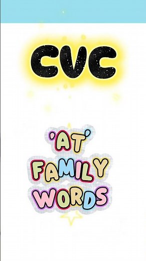 Read & Blend CVC Words | AT Word Family for Kids