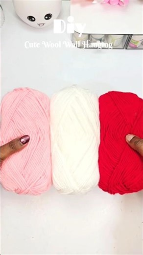 Diy Cute Yarn WallHanging #diy #homedecor #woolcraft #wallhanging #shorts #viralshortsb#artandcraft