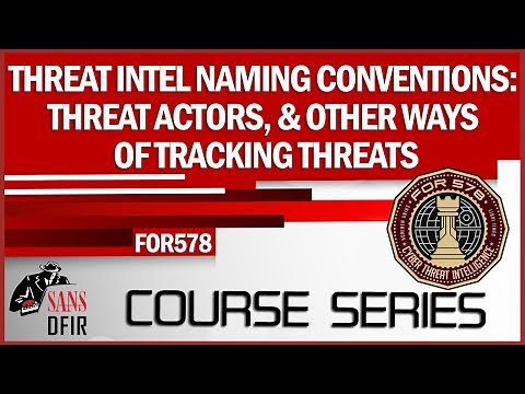Threat Intelligence Naming Conventions: Threat Actors, & Other Ways of Tracking Threats