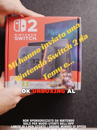 #Ad @Temu Contenuto sponsorizzato. Video non sponsorizzato né affiliato a Nintendo. Mi hanno inviato una Nintendo Switch 2 da Temu e condivido la mia esperienza di acquisto: spedita da un magazzino in Italia, arrivata in 3 giorni lavorativi e imballata con cura. 🔗Clicca ilink in BIO o 🔍CODICE【KBM3645 】sull'app Temu per partecipare alla campagna e ottenere un pacchetto coupon fino a 100€ un grande sconto sull'app Temu！ *App solo per nuovi utenti/con ordini idonei 🚚 Spedizione gratuita 🔁 Reso 