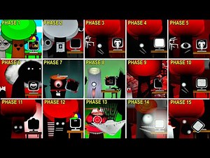 Mix all Mr. Tree and Mr. Fun Computer in Sprunki incredibox | From Phase 1 to Phase 15 .
