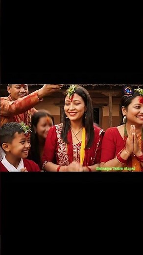 🙏Dashain Tika with Mantra🕉️& Blessings⚡Dashain Tika jamara🌄Dashain 2025✨Nepali Dashain ceremony🌟veo3