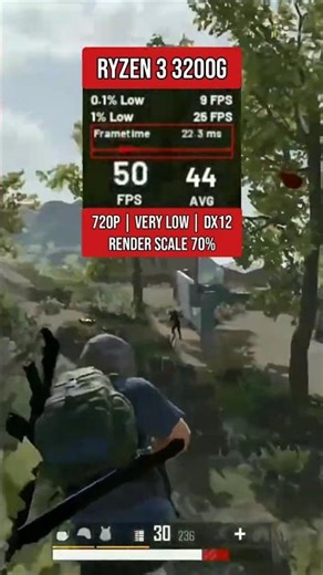 Can Ryzen 3 3200G Run PUBG in 2026? 😱 Vega 8 + 16GB RAM | 720p Very Low DX12 Test (No GPU!) #shorts