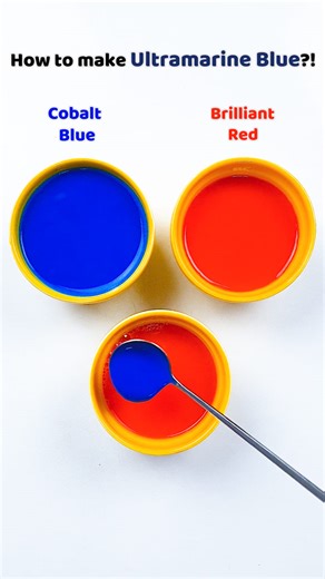 How to make Ultramarine Blue?! #asmr #satisfying #colortheory #watercolor #colormixing #artshorts | Painting Academy