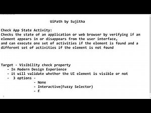 visibility check property in Targeting UI Elements | Check app State