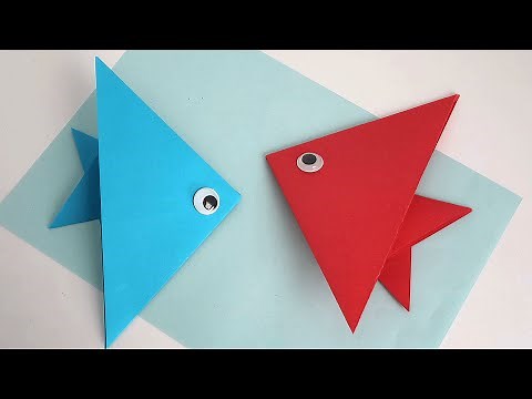 Easy Origami Fish - Origami for Kids - DIY Paper Fish