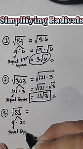 174K views · 6.3K reactions | MATH REVIEW: Simplifying Radicals #RequestedTopic #MathReview | Mathematics Tutorial | Facebook