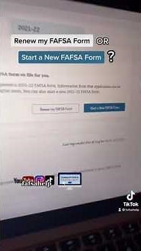 FAFSA FAQ: Should I “Renew my FAFSA Form” or “Start a New FAFSA Form”?