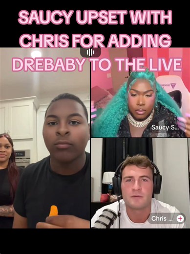 Saucy Santana upset with Chris T cuz he believes Chris intentionally added Drebaby to the live. Drebaby and Saucy don't mess with each other. #saucysantana #drebaby #yonalashay #wardrobewinter #christhomas