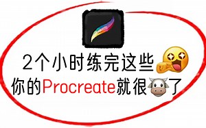 【Procreate2023教程】拿走不谢，允许白嫖!全网最系统的Procreate最新教程，小白教学与训练，从零开始学插画(新手入门实用版)