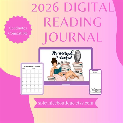 Goodnotes Compatible Digital Reading Journal for Book Lovers and Reading Clubs - Etsy