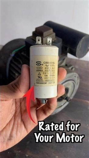 How to Power a SINGLE PHASE MOTOR #singlephasemotor #singlephase #motor #experiment #diy #shortsfeed