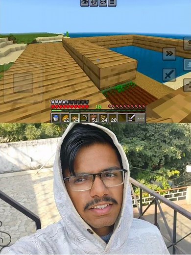 😱Building a SMALL FARM in Minecraft!❤️😇 #minecraftsurvival #minecraftshorts #minecraftbuilding