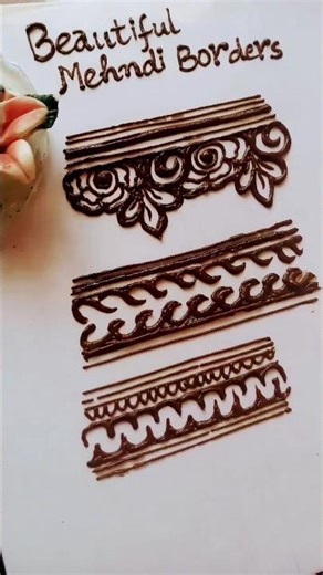 Simple & Easy Henna Borders tutorial for Beginners | Latest Mehndi Ideas 2025 #tutorial #mehndi