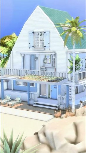 The Sims 4 Summer Cottage (noCC) 🌊 | Speed Build