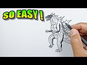 How to draw fire godzilla | Easy Drawings