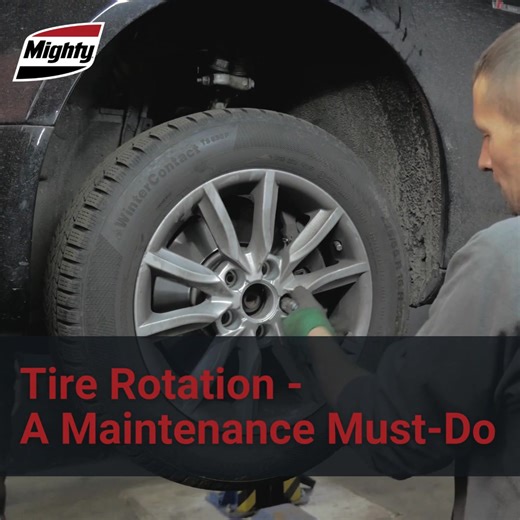 Tire Rotation: A Maintenance Must-Do It’s one of the most neglected maintenance services—but it makes a big difference. Regular tire rotations help tires wear evenly, improve gas mileage, extend tire life, reduce vibrations, and even keep your warranty valid. #MightyAutoParts #PreventiveMaintenance | Mighty Auto Parts
