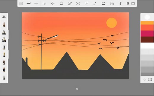 Autodesk Sketchbook绘画（黄昏）