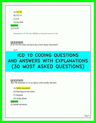 2026 ICD 10 Coding Practice: 30 Most Asked Questions and Detailed Explanations to Pass Fast