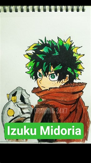 Drawing Izuku Midoria from My Hero Academia | Drawing 24x7