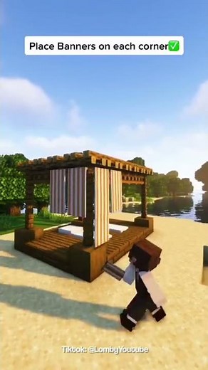 Minecraft: Beach Lounge Tutorial | #shorts