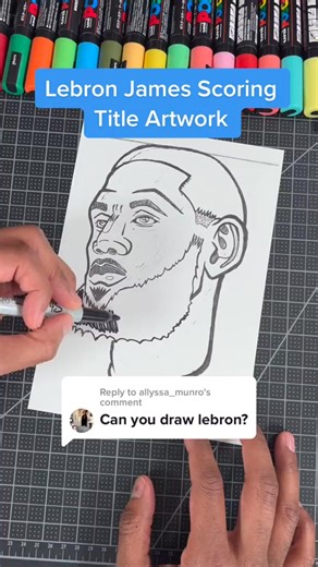 Replying to @allyssa_munro you guys asked me to draw Lebron James in 190 | Christian Schwarz