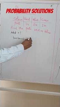 How to solve probability questions #mathstudents #probability