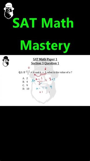 SAT Math - Section 3 Question 1