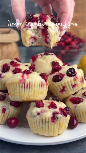 Fresh Lemon Cranberry Muffins
