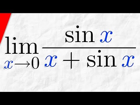 Limit of sinx/(x+sinx) as x approaches 0 | Calculus 1 Exercises