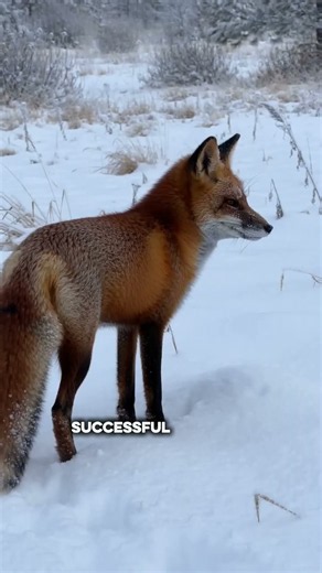 Red Fox Hunts What It Cannot See