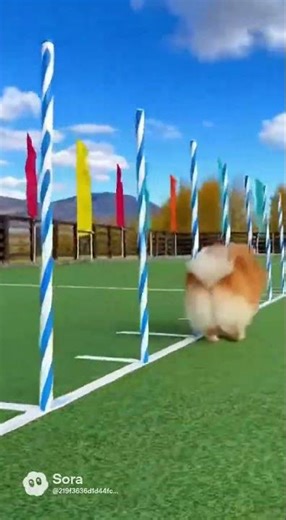 Agility day 😍💕💕🐶 #ai #agility #pomeranian #shorts
