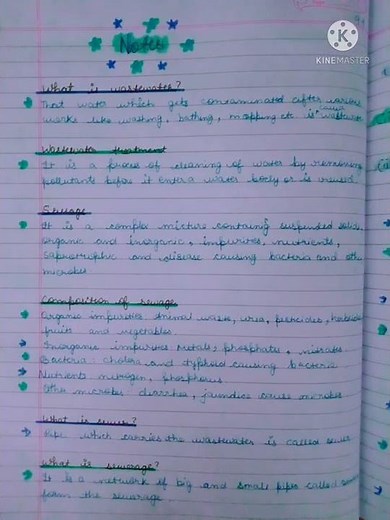 Class 7 ch.18 science Wastewater story NOTES + QUESTION ANSWER + IMPORTANT TERMS