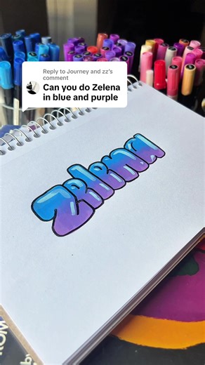 Bubble Letters Lettering Tutorial with Acrylic Markers