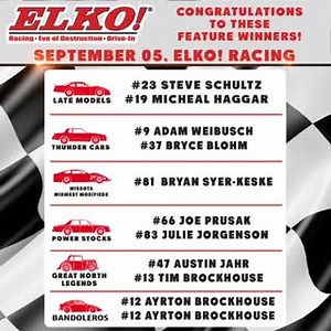 1.5K views · 20 reactions | Congratulations to tonight’s Racing Feature Winners out at Elko Speedway! Can’t wait to see you next week for more action and entertainment! #elkospeedway | Elko Speedway | Facebook