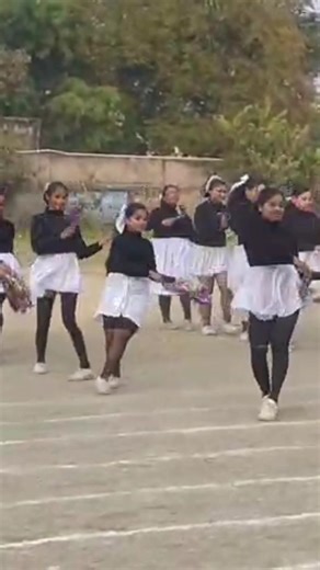 pom drill। # school performance # cheir girls # drill # viral shorts