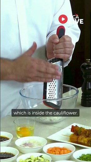 How to turn cauliflower into cauliflower rice 🥦✨