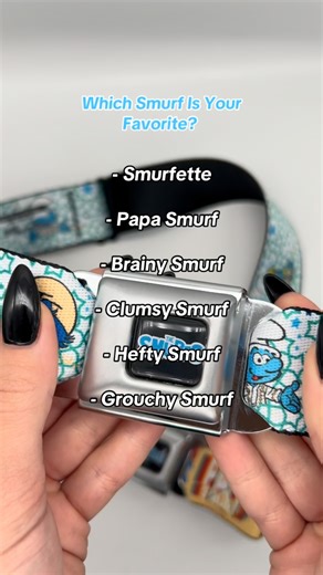 We’ve got all the Smurfs — now you tell us… which one’s your fave?👀👇 #buckledown #buckledownproducts #Smurfs #SmurfsStyle #PopCultureFashion #SmurfsCollection #Throwback #Nostalgia #SeatbeltBelt | Buckle-Down, Inc.
