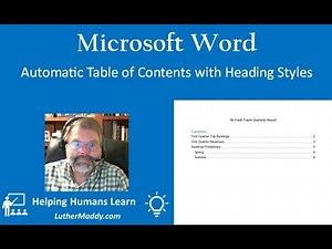 Microsoft Word: Generate a Table of Contents in Seconds with Headings